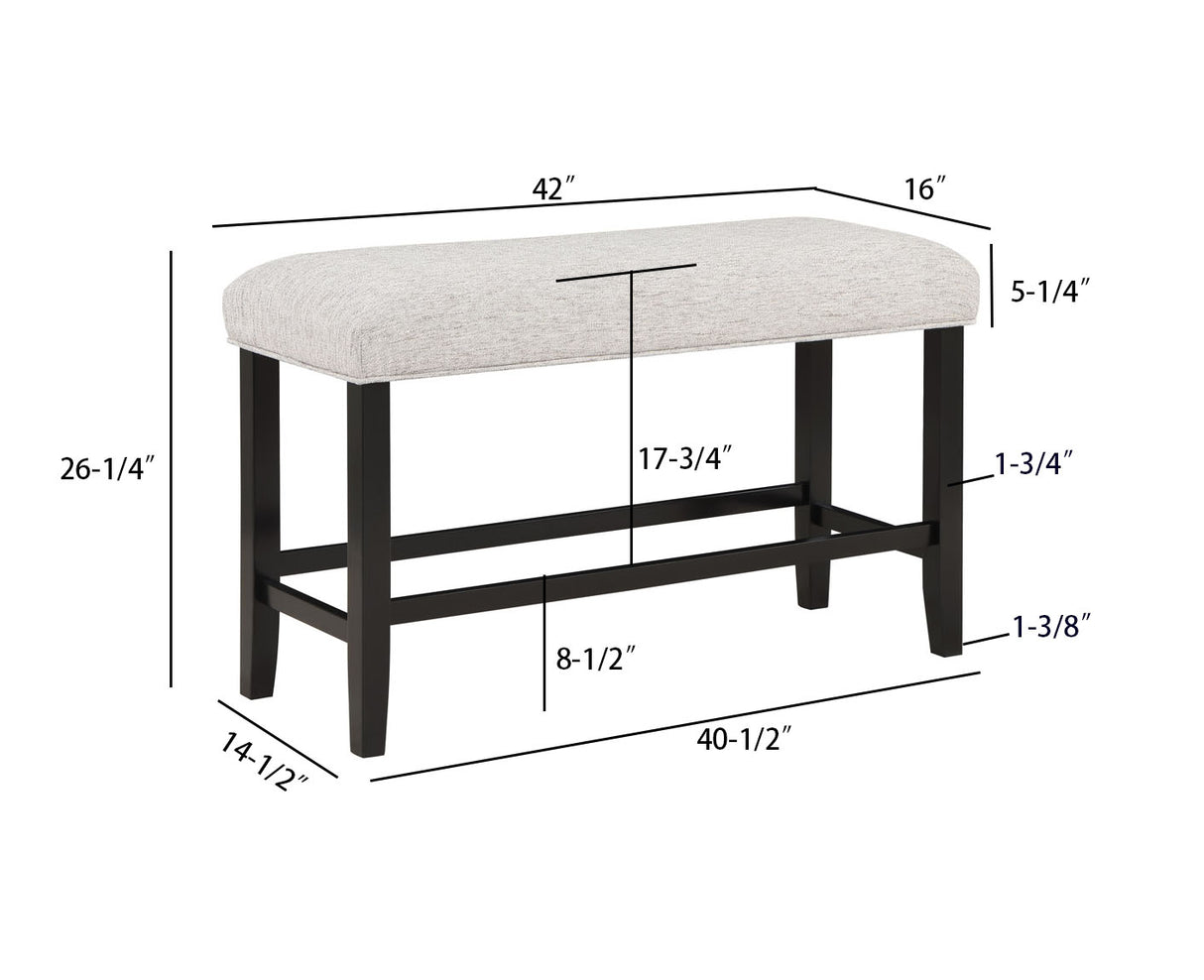 Dary Black/Brown Counter Height Dining Set -  Crown Mark - Luna Furniture