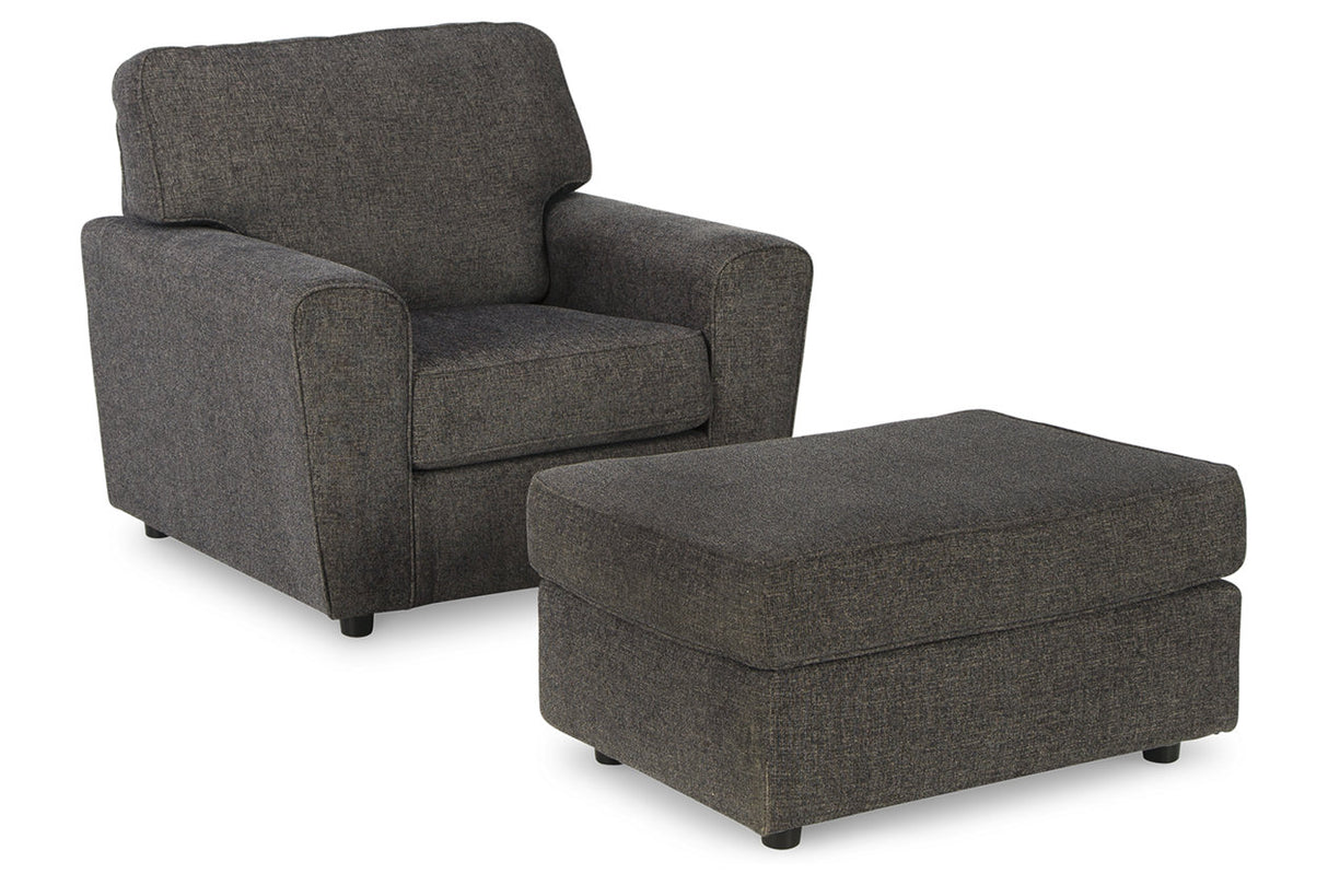 Cascilla Slate Chair and Ottoman -  Ashley - Luna Furniture