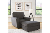 Cascilla Slate Chair and Ottoman -  Ashley - Luna Furniture