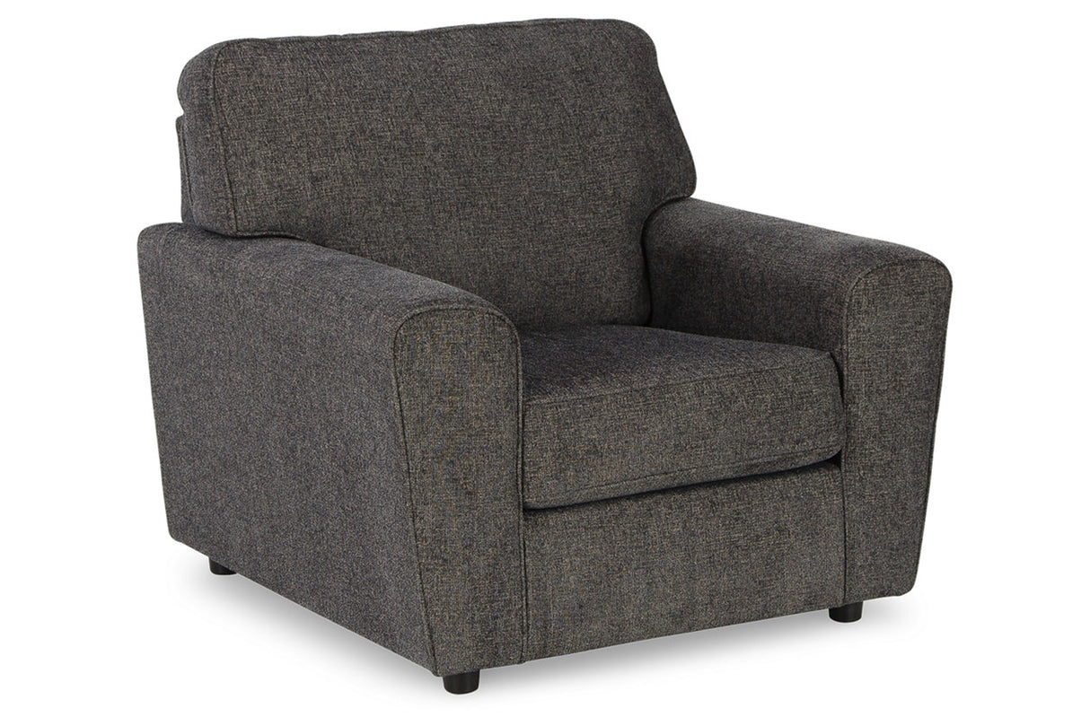 Cascilla Slate Chair and Ottoman -  Ashley - Luna Furniture