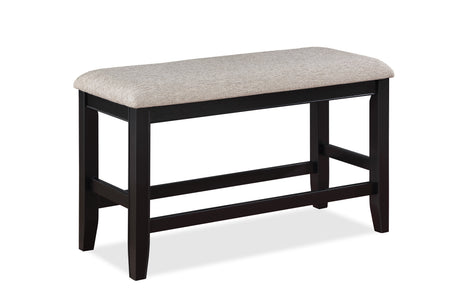 Fulton Light Gray Counter Height Dining Bench -  Crown Mark - Luna Furniture