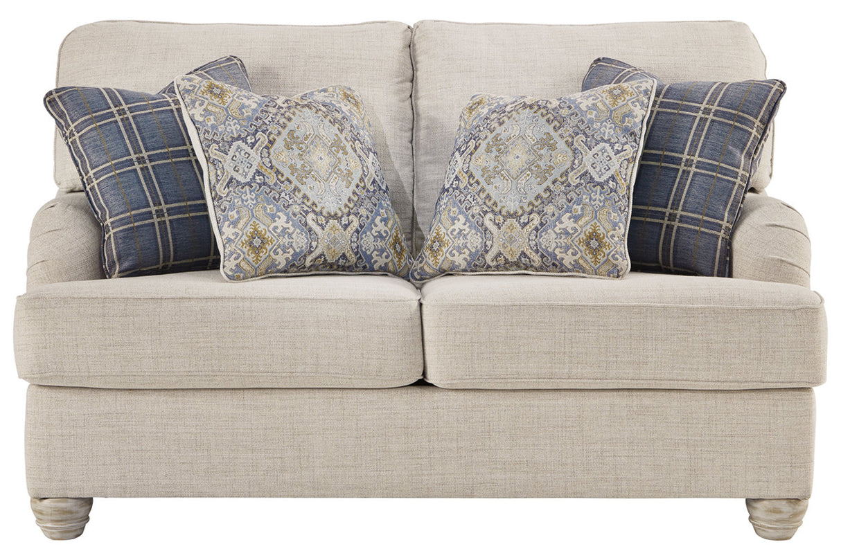 Traemore Linen Sofa, Loveseat, Chair, and Ottoman -  Ashley - Luna Furniture