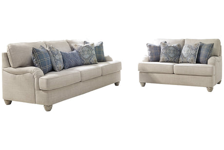Traemore Linen Sofa and Loveseat -  Ashley - Luna Furniture