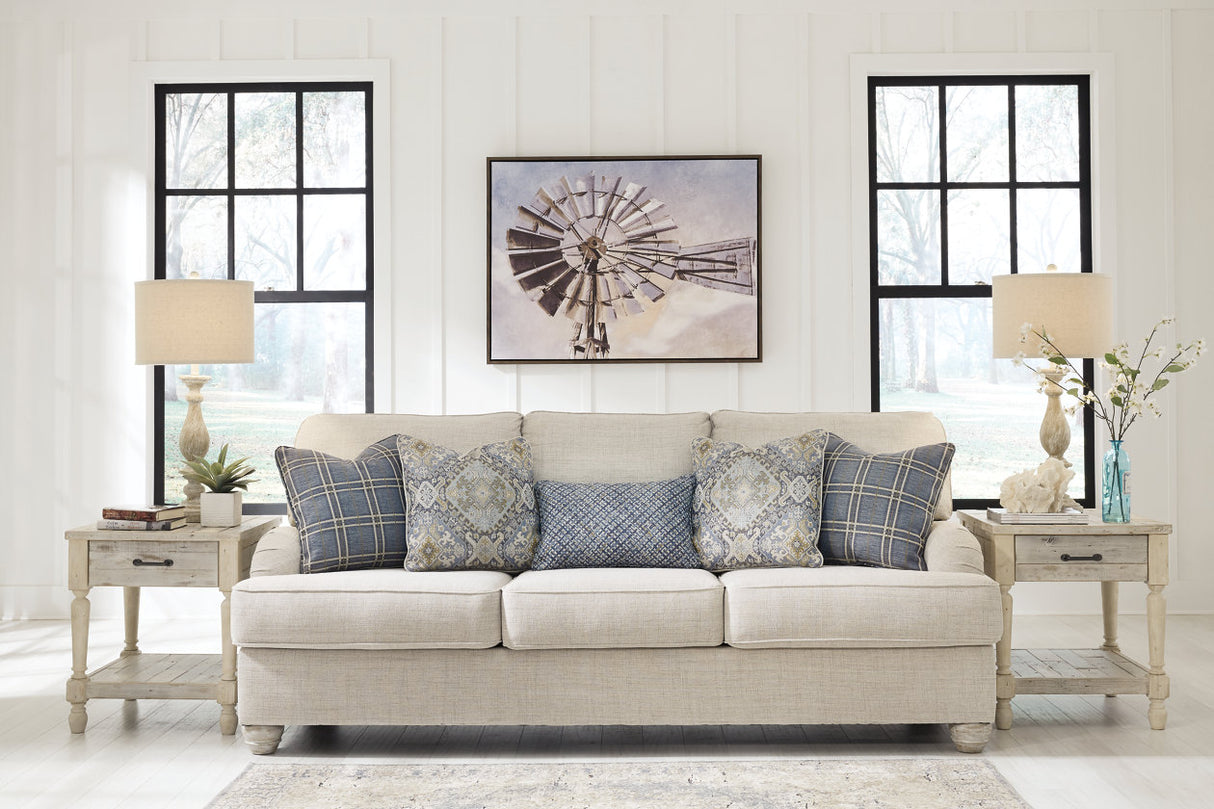 Traemore Linen Sofa, Oversized Chair and Ottoman -  Ashley - Luna Furniture