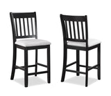 Salvador Black/White 5-Piece Counter Height Dining Set -  Crown Mark - Luna Furniture