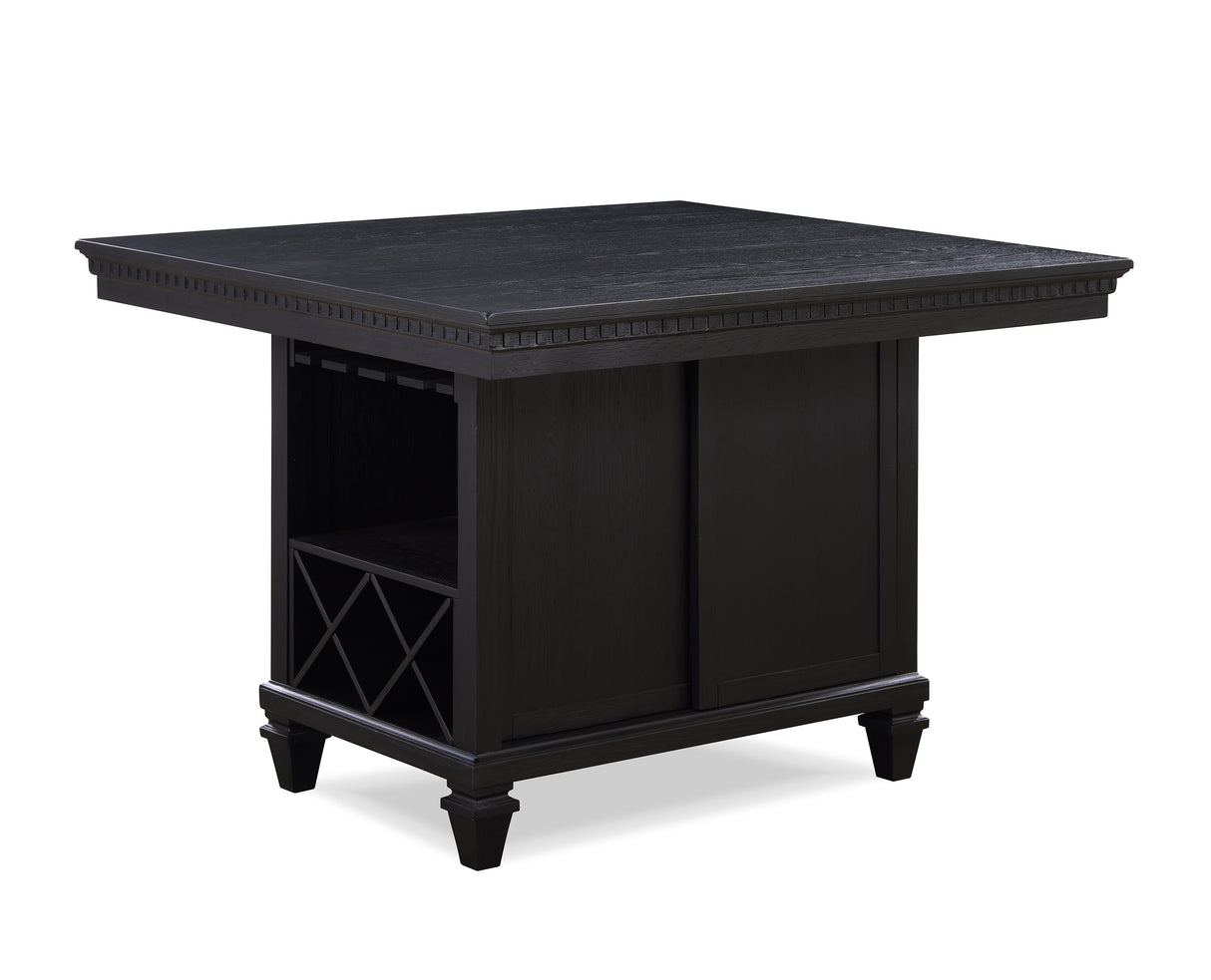 Regent Charcoal Black Counter Height Dining Set -  Crown Mark - Luna Furniture