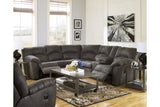 Tambo Pewter 2-Piece Sectional with Recliner -  Ashley - Luna Furniture