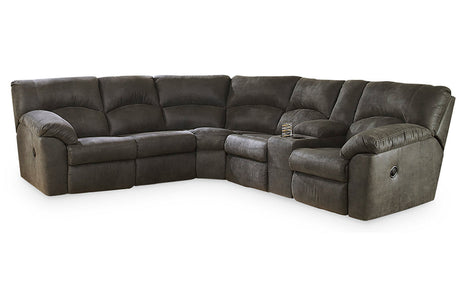 Tambo Pewter 2-Piece Reclining Sectional -  Ashley - Luna Furniture