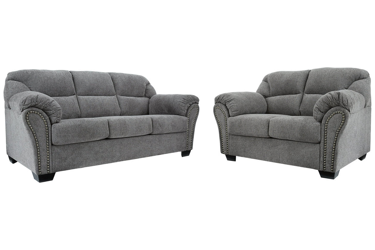 Allmaxx Pewter Sofa and Loveseat from Ashley - Luna Furniture