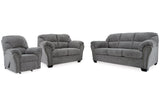 Allmaxx Pewter Sofa, Loveseat and Recliner from Ashley - Luna Furniture