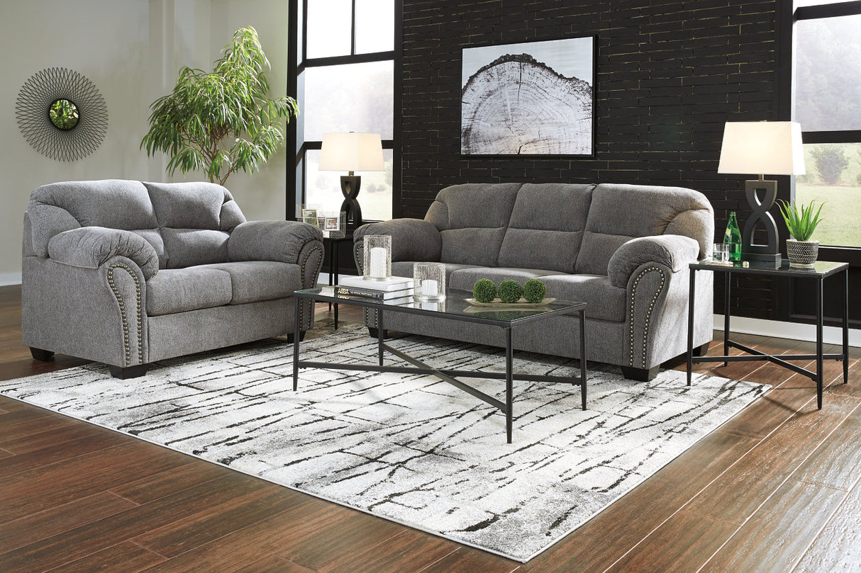 Allmaxx Pewter Sofa and Loveseat from Ashley - Luna Furniture