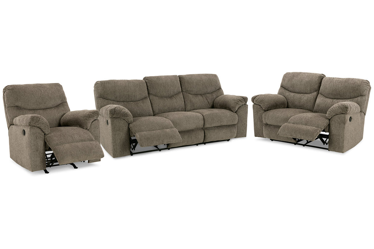 Alphons Putty Reclining Sofa, Loveseat and Recliner -  Ashley - Luna Furniture