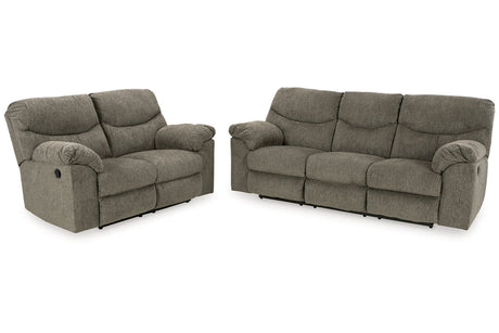 Alphons Putty Reclining Sofa and Loveseat -  Ashley - Luna Furniture