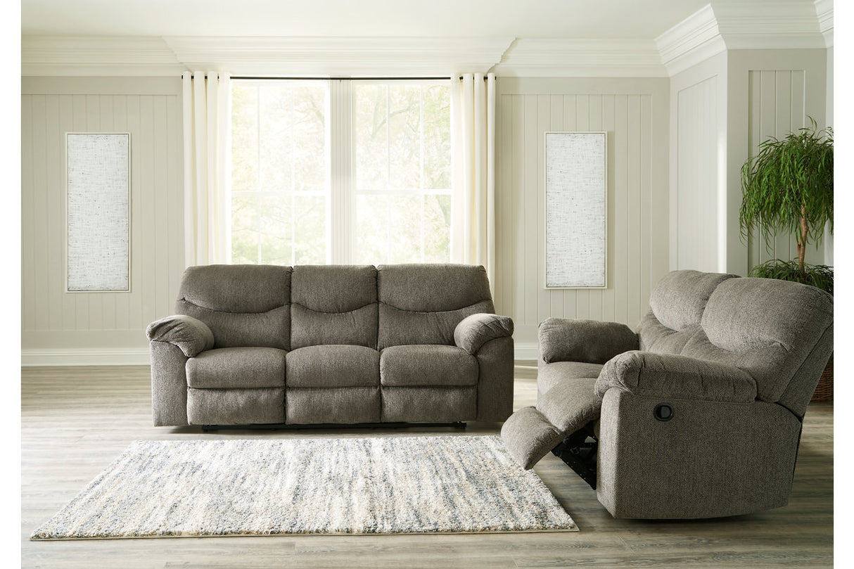 Alphons Putty Reclining Sofa and Loveseat -  Ashley - Luna Furniture