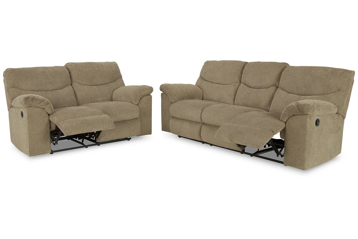 Alphons Briar Reclining Sofa and Loveseat -  Ashley - Luna Furniture