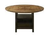 Oakly Brown Round/Square Counter Height Dining Set -  Crown Mark - Luna Furniture