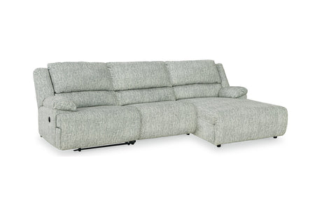 McClelland Gray 3-Piece Reclining Sectional with Chaise -  Ashley - Luna Furniture