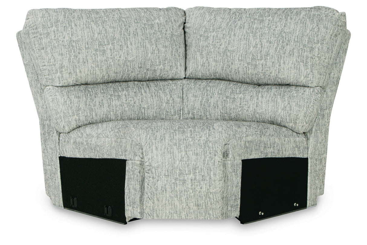 McClelland Gray 7-Piece Reclining Sectional with Chaise -  Ashley - Luna Furniture