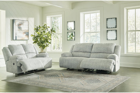 McClelland Gray Reclining Sofa and Loveseat -  Ashley - Luna Furniture