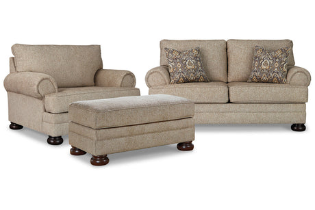 Kananwood Oatmeal Loveseat with Oversized Chair and Ottoman -  Ashley - Luna Furniture