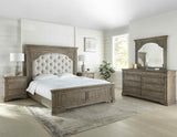 3-Piece Highland Park Vanity Set, Waxed Driftwood (Vanity Desk, Tri-fold Mirror and Bench) from Steve Silver - Luna Furniture