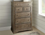 3-Piece Highland Park Vanity Set, Waxed Driftwood (Vanity Desk, Tri-fold Mirror and Bench) from Steve Silver - Luna Furniture