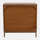 30" Midcentury Slat 2 Door Cabinet, Mango Brwn from Sagebrook Home - Luna Furniture