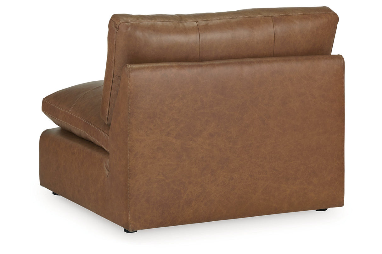 Emilia Caramel 5-Piece Sectional and Ottoman -  Ashley - Luna Furniture