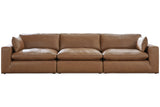 Emilia Caramel Leather 3-Piece Sofa -  Ashley - Luna Furniture