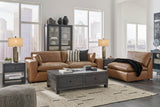 Emilia Caramel Leather 3-Piece Sofa -  Ashley - Luna Furniture