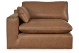 Emilia Caramel 5-Piece Sectional and Ottoman -  Ashley - Luna Furniture