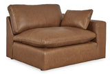 Emilia Caramel Leather 7-Piece Modular Sectional -  Ashley - Luna Furniture