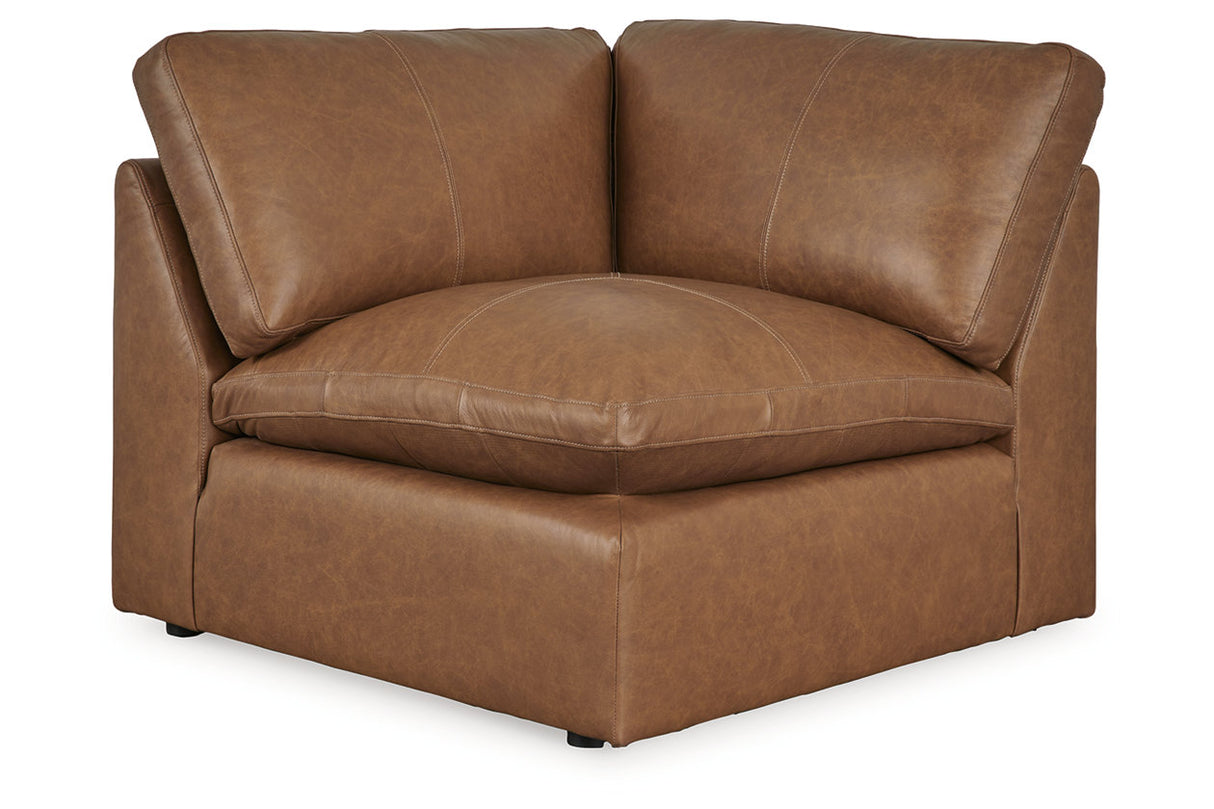 Emilia Caramel 5-Piece Sectional and Ottoman -  Ashley - Luna Furniture