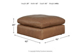 Emilia Caramel 5-Piece Sectional and Ottoman -  Ashley - Luna Furniture