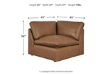 Emilia Caramel 5-Piece Sectional and Ottoman -  Ashley - Luna Furniture