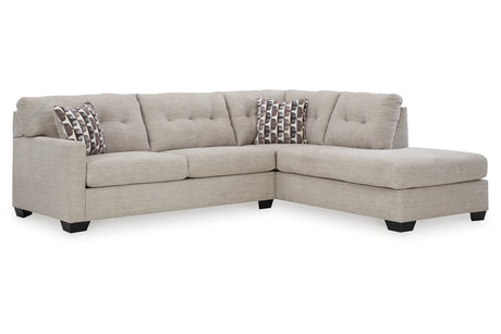 Mahoney Pebble 2-Piece Sleeper Sectional with Chaise -  Ashley - Luna Furniture