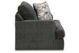 Karinne Smoke Sofa, Loveseat, Oversized Chair and Ottoman -  Ashley - Luna Furniture