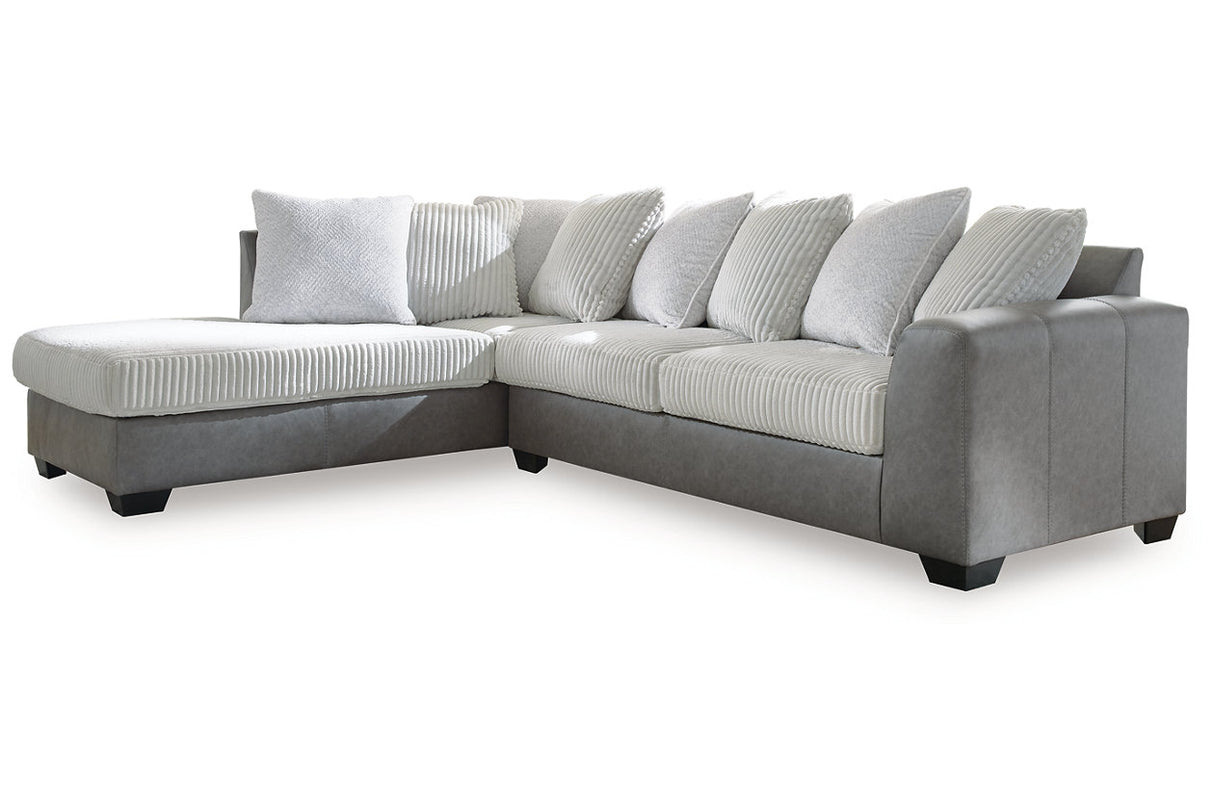 Clairette Court Alloy 2-Piece Sectional with Chaise -  Ashley - Luna Furniture