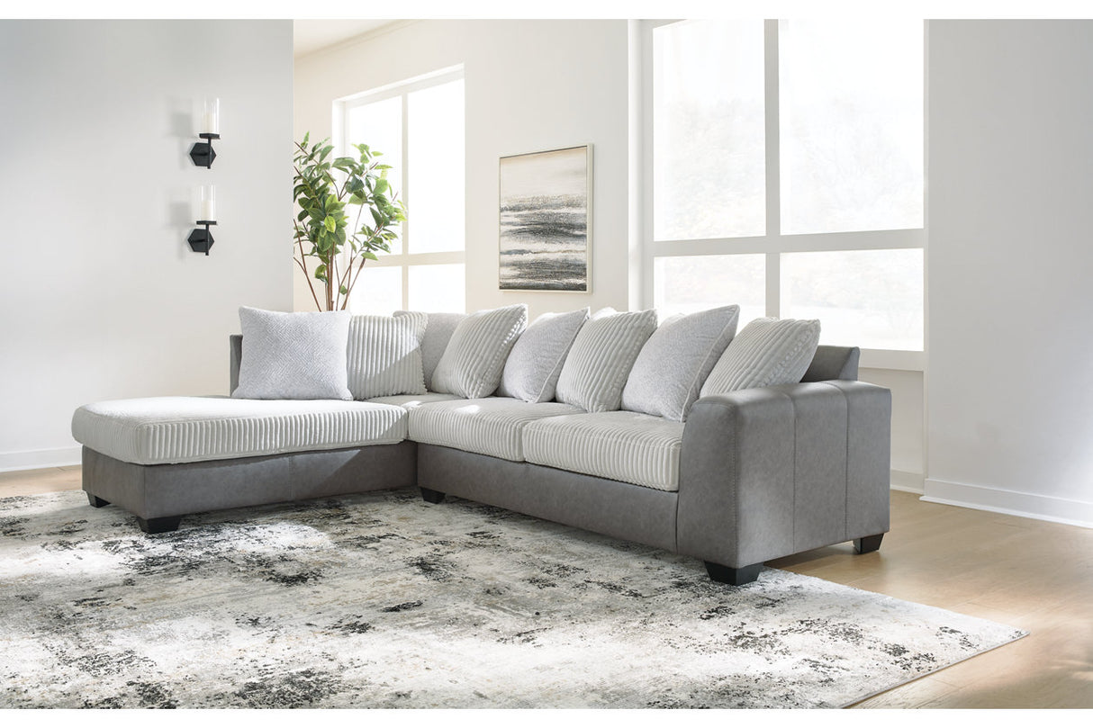 Clairette Court Alloy 2-Piece Sectional with Chaise -  Ashley - Luna Furniture