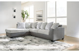 Clairette Court Alloy 2-Piece Sectional with Chaise -  Ashley - Luna Furniture