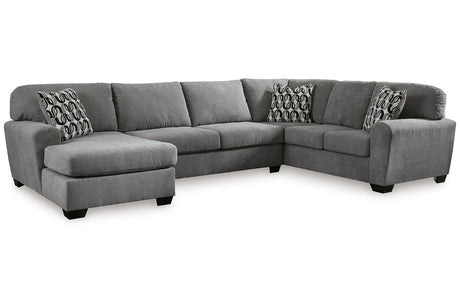 Birkdale Court Gray 3-Piece Sectional with Chaise -  Ashley - Luna Furniture