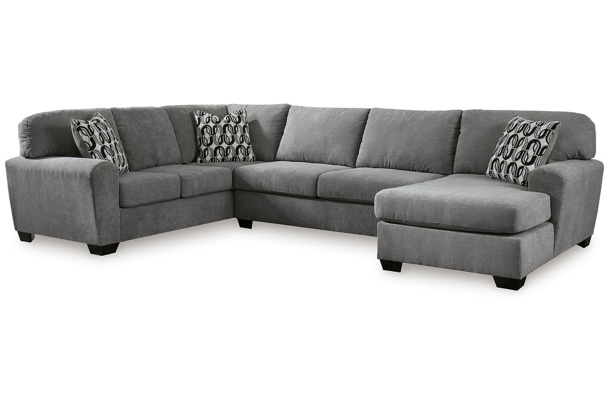 Birkdale Court Gray 3-Piece Sectional with Chaise -  Ashley - Luna Furniture