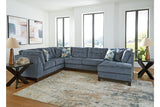 Maxon Place Navy 3-Piece Sectional with Chaise -   - Luna Furniture