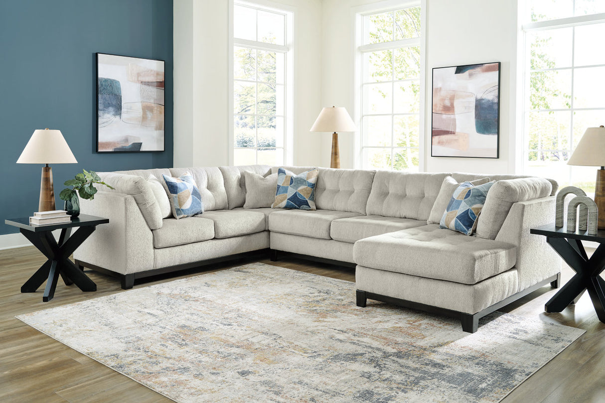 Maxon Place Stone 3-Piece Sectional with Chaise -  Ashley - Luna Furniture