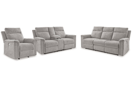 Barnsana Ash Power Reclining Sofa, Loveseat and Recliner -  Ashley - Luna Furniture