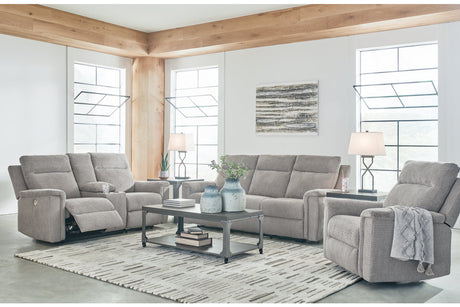 Barnsana Ash Power Reclining Sofa, Loveseat and Recliner -  Ashley - Luna Furniture