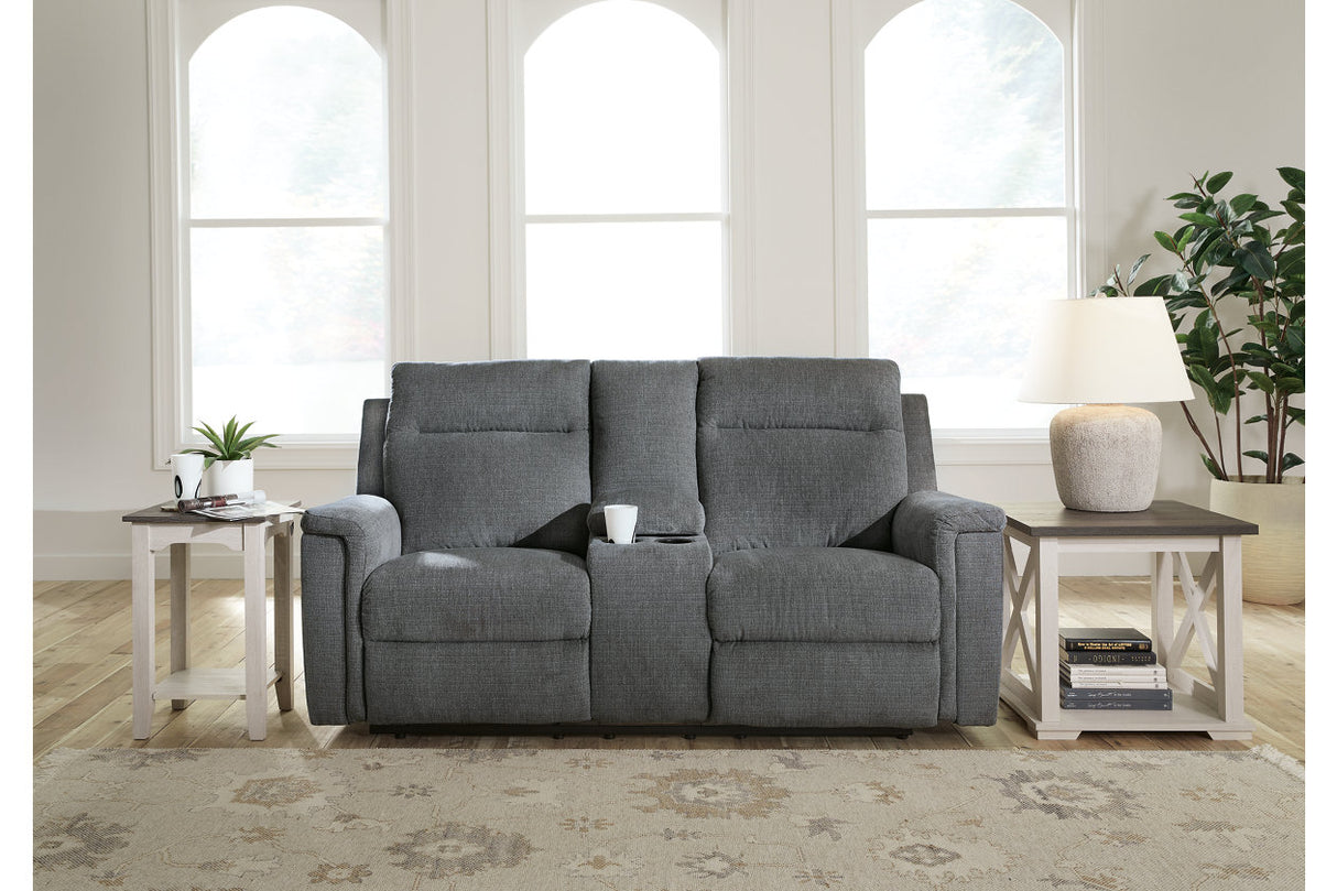 Barnsana Gravel Power Reclining Sofa, Loveseat and Recliner -  Ashley - Luna Furniture