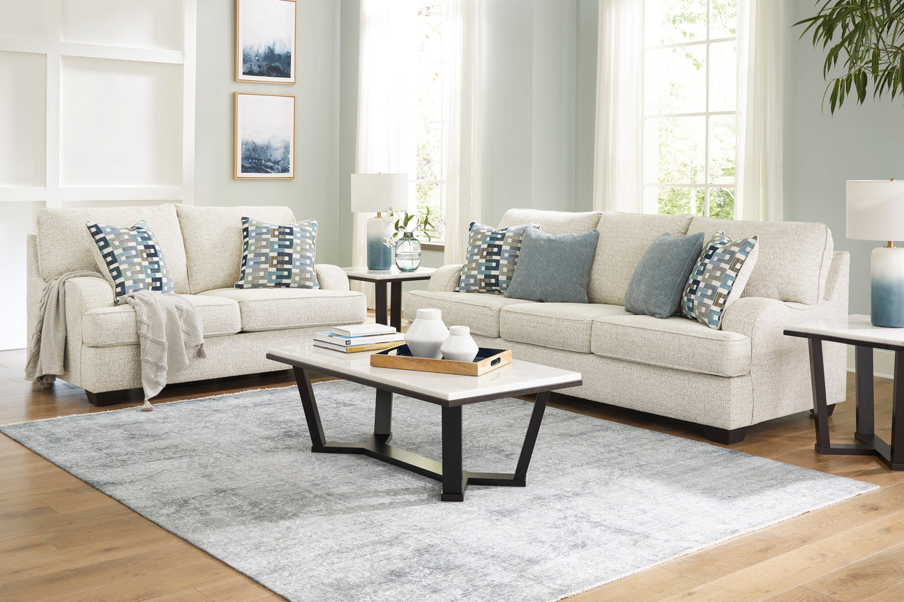 Valerano Parchment Living Room Set from Ashley - Luna Furniture