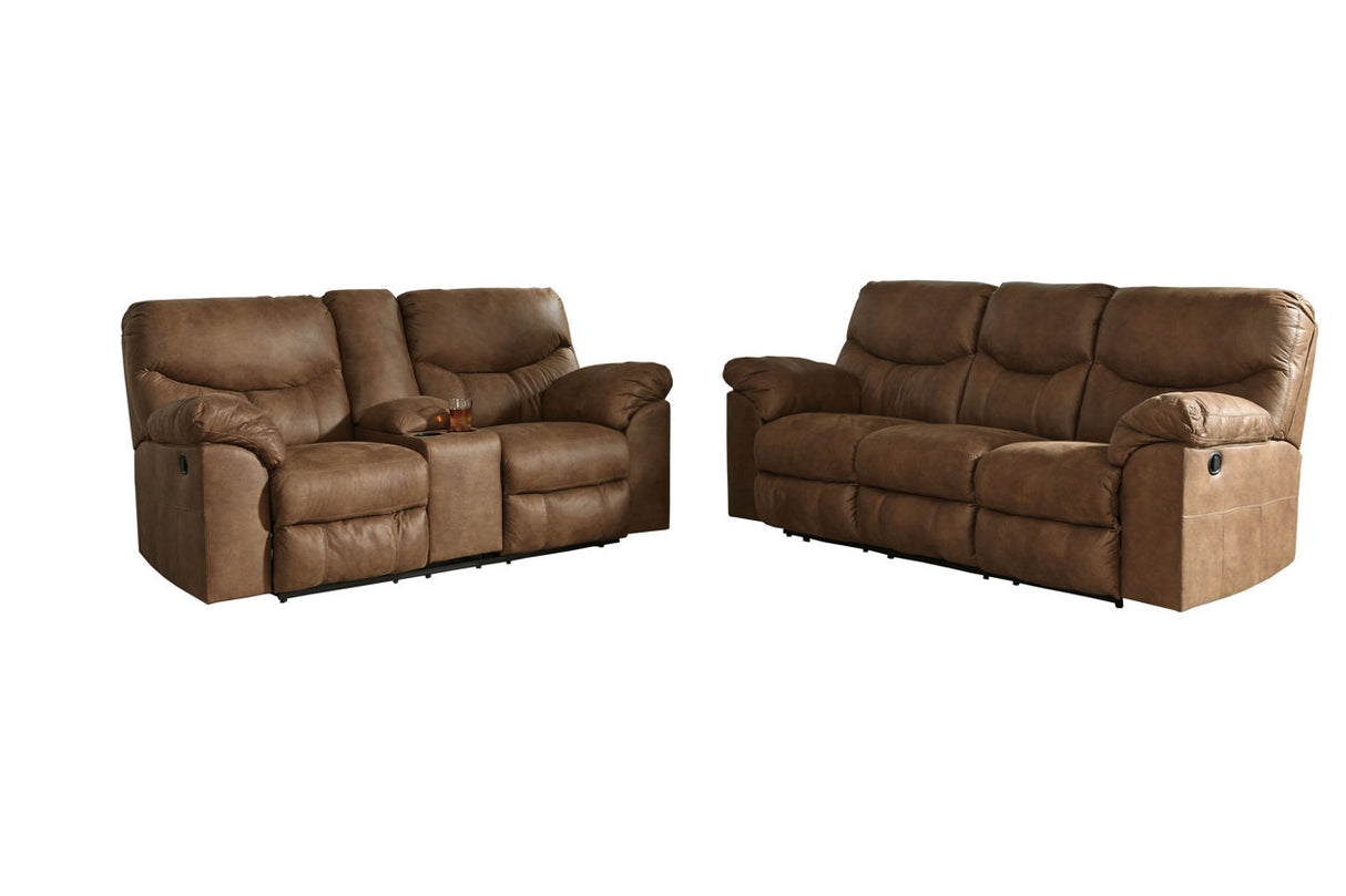 Boxberg Bark Reclining Sofa and Loveseat -  Ashley - Luna Furniture