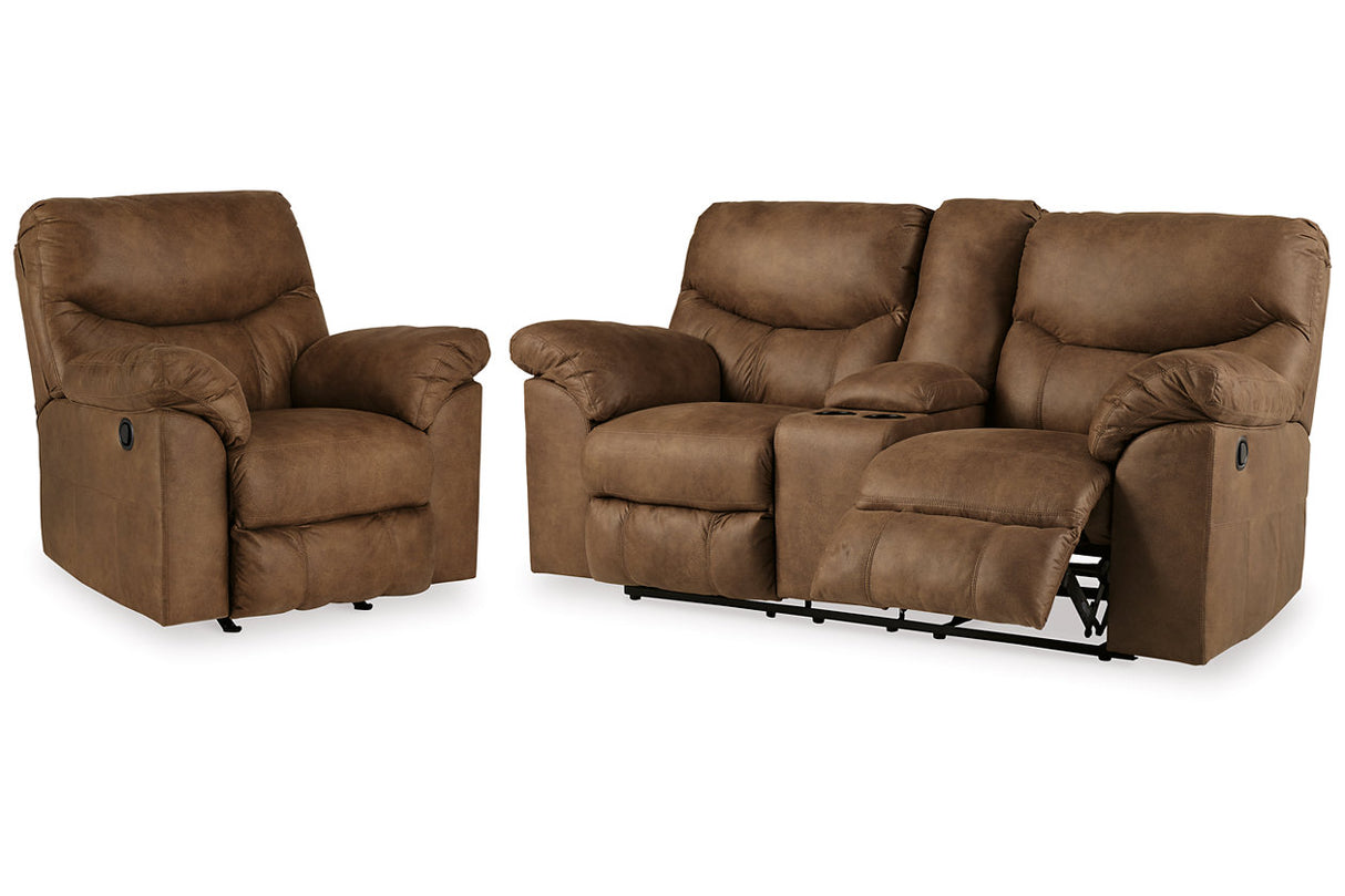 Boxberg Bark Reclining Loveseat and Recliner -  Ashley - Luna Furniture